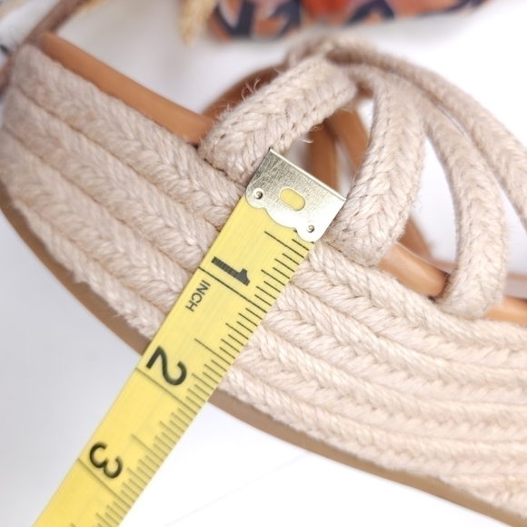 J. CREW  Cream Espadrille Platform Wedge Sandal Size 9½ - Picture 12 of 13